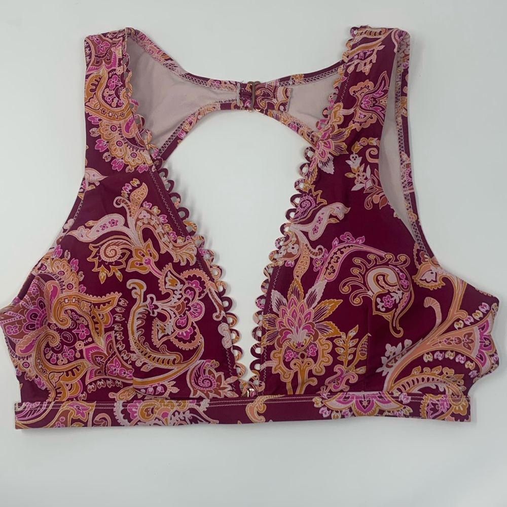 Nanette Lepore bohemian bikini top Paisley print size 8